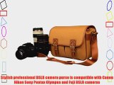 JAVOedge Large Canvas Camera Messager Style Bag for Nikon/Canon/Sony/Pentax/Panasonic/Fuji/Olympus