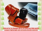 MegaGear Ever Ready Protective Fitted Leather Camera Case  Bag for For Olympus OM-D E-M1 with