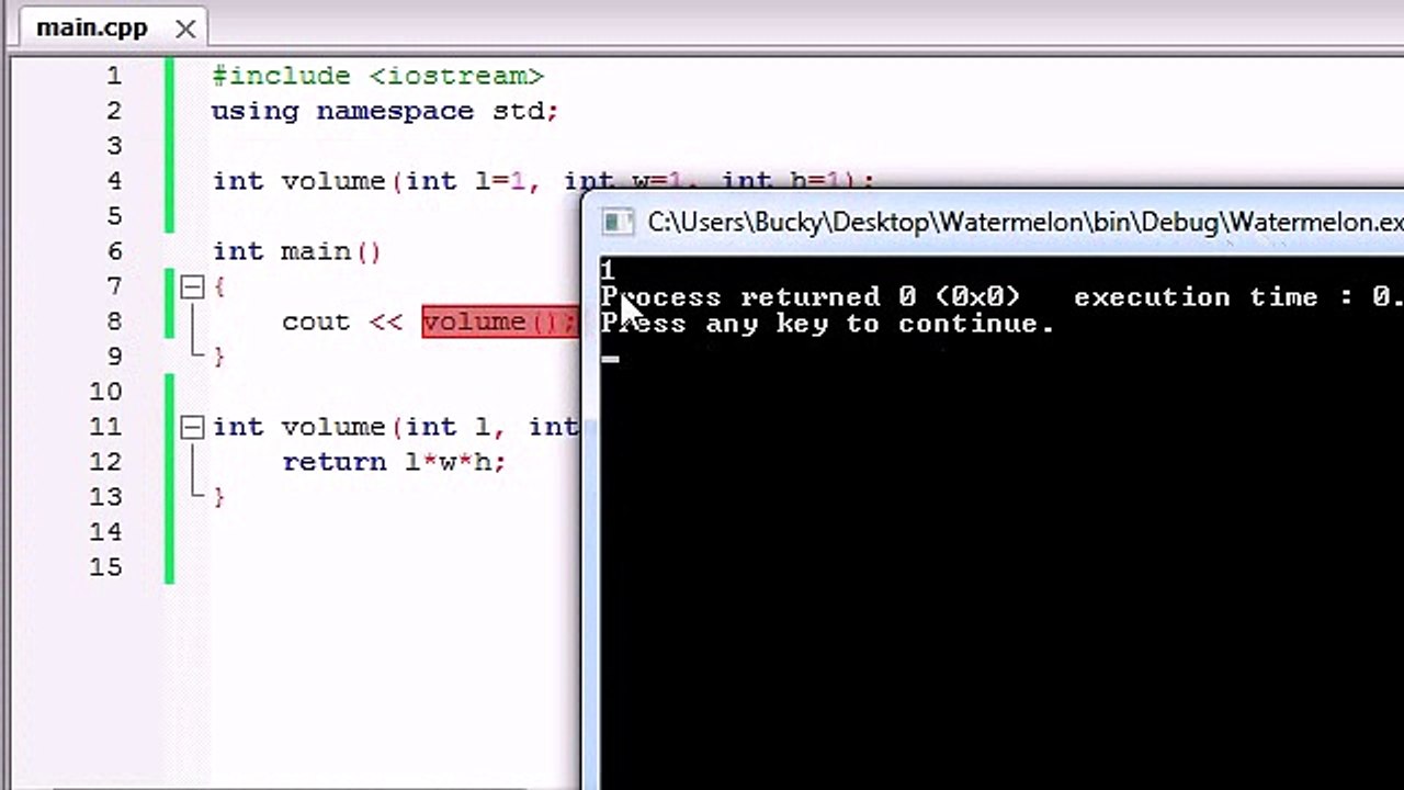 Buckys C++ Programming Tutorials - 28 - Default Arguments _ Parameters
