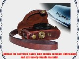 MegaGear Ever Ready Protective Brown Leather Camera Case  Bag for Sony DSC-RX100 RX100 (NOT
