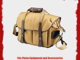 Billingham 307 Camera Bag (Khaki with Chocolate Leather Trim)