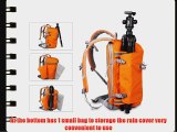 Caden E5 Backpack Bag for DSLR Camera Canon Sony Nikon Orange Waterproof Anti Theft Front Open