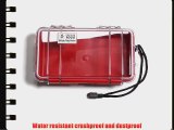 Pelican 1060 Red Clear Micro Case with Clear Lid and Carabiner