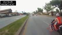 The Bike Accident Occurs on the road