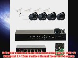 GW Security 4 Channel 1080P PoE NVR HD IP Security Camera System with 4 Indoor Outdoor 2812mm Varifocal Zoom Night Visio