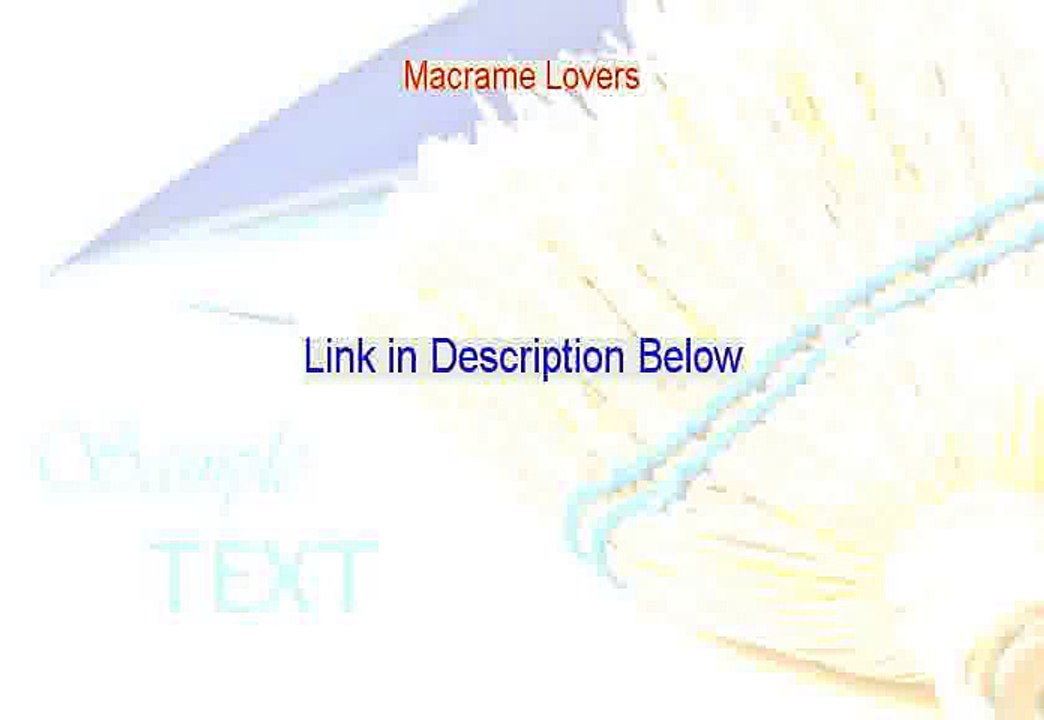 Macrame Lovers Download (Download Here 2015)
