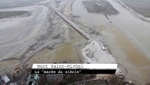 Revivez la marée du siècle, encerclant le Mont Saint-Michel