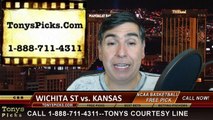Kansas Jayhawks vs. Wichita St Shockers Free Pick Prediction NCAA Tournament College Basketball Odds Preview 3-22-2015