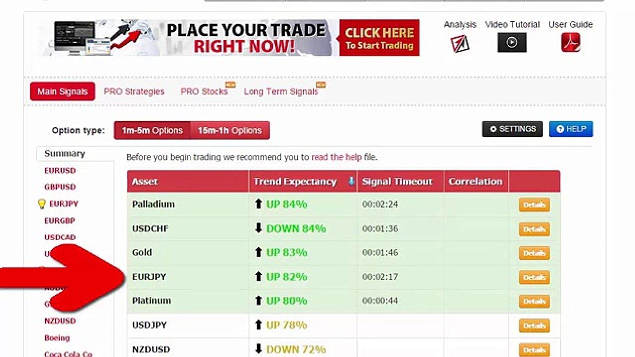 Auto Binary Signals (Main ABS) Video 1 Live Tra...