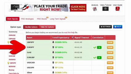 Auto Binary Signals (Main ABS) Video 1 Live Trading   March 13th 2015