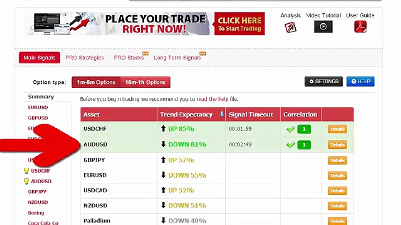 Auto Binary Signals (Main ABS) Video 2 Live Tra...