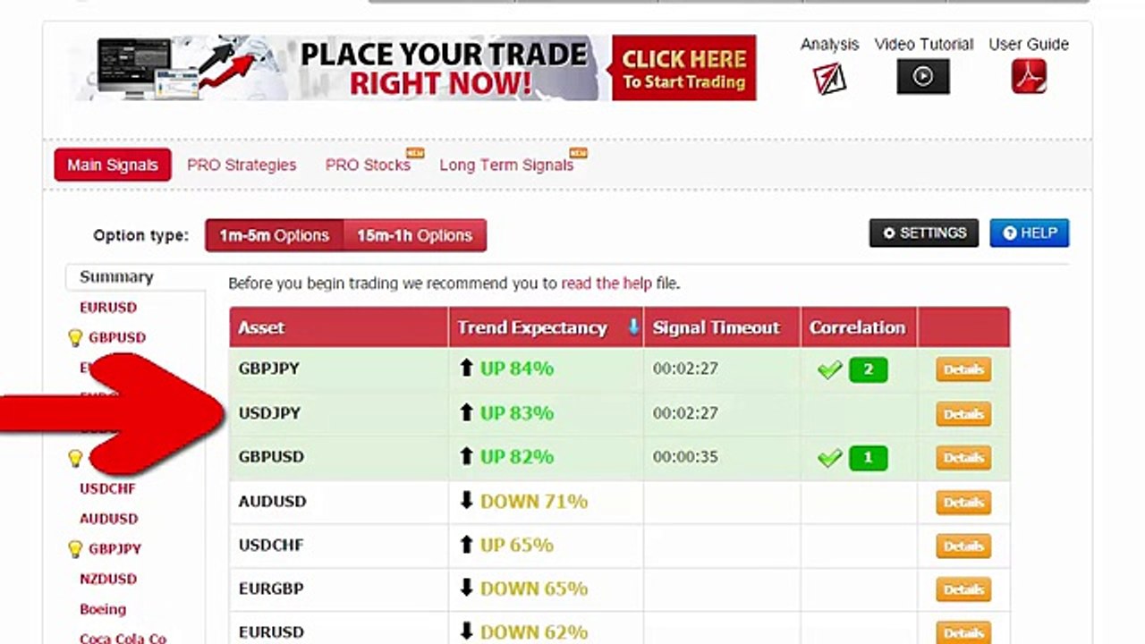 Auto Binary Signals (Main ABS) Video 2 Live Tra...