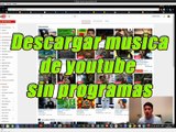 Descargar música de youtube sin programas