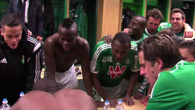 La joie des Verts après ASSE - Lille (2-0)