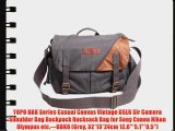 YOPO BBK Series Casual Canvas Vintage DSLR Slr Camera Shoulder Bag Backpack Rucksack Bag for