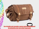 Eggsnow DSLR Camera Bag Anti-theft Waterproof Canvas One Shoulder Bag (Put 1 Camera   4 lens