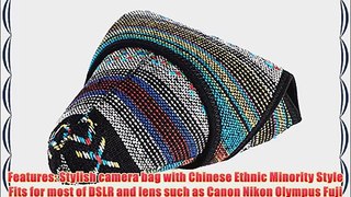 Camkitmate Camera Case Bag Pouch For Canon EOS-M EOS-M2 EOSM EOSM2 Ethnic Pattern Canvas