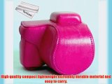 TechCare Ever Ready Protective Leather Camera Case Bag for SONY ALPHA NEX-5T (Pink)