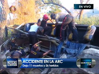 11 muertos y 36 heridos deja accidente de autobús en la ARC