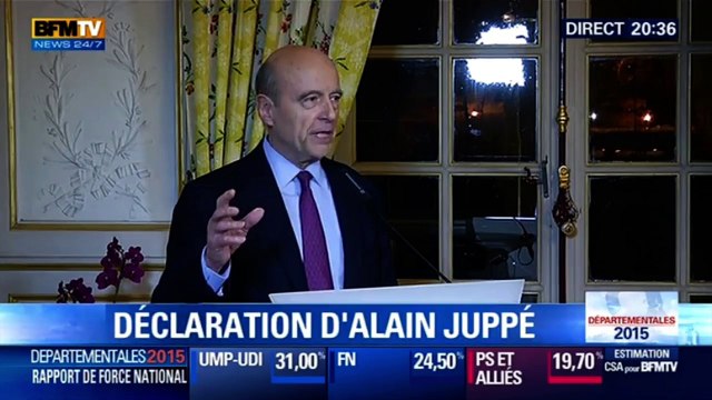 Départementales : Les Français n'ont plus confiance dans le gouvernement, Alain Juppé