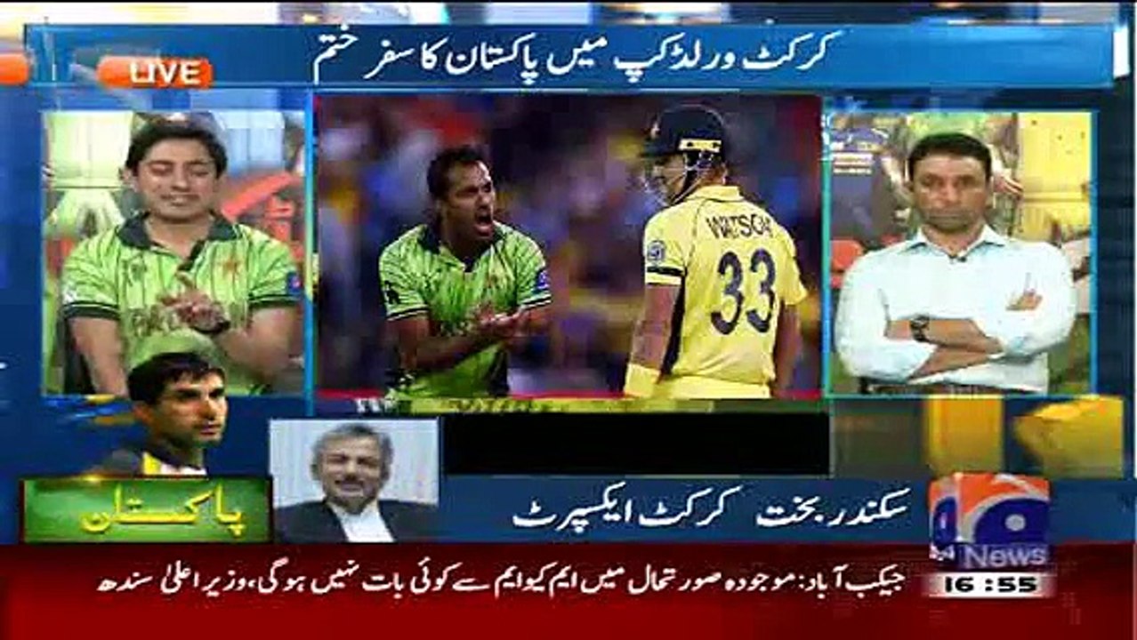 Wahab Riaz Spell Bowling To Shane Watson - Full Video Show On Wahab Riaz Agressive Bowling