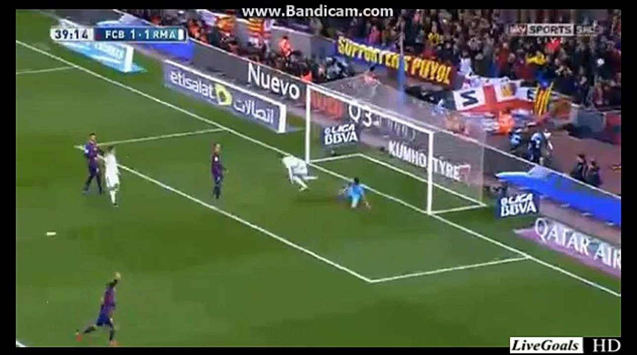 Gareth Bale Goal Disallowed - Barcelona 1:1 Real Madrid - 22-03-2015
