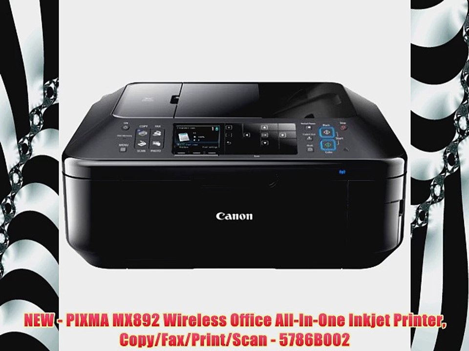 NEW PIXMA MX892 Wireless Office AllInOne Inkjet Printer CopyFaxPrintScan 5786B002