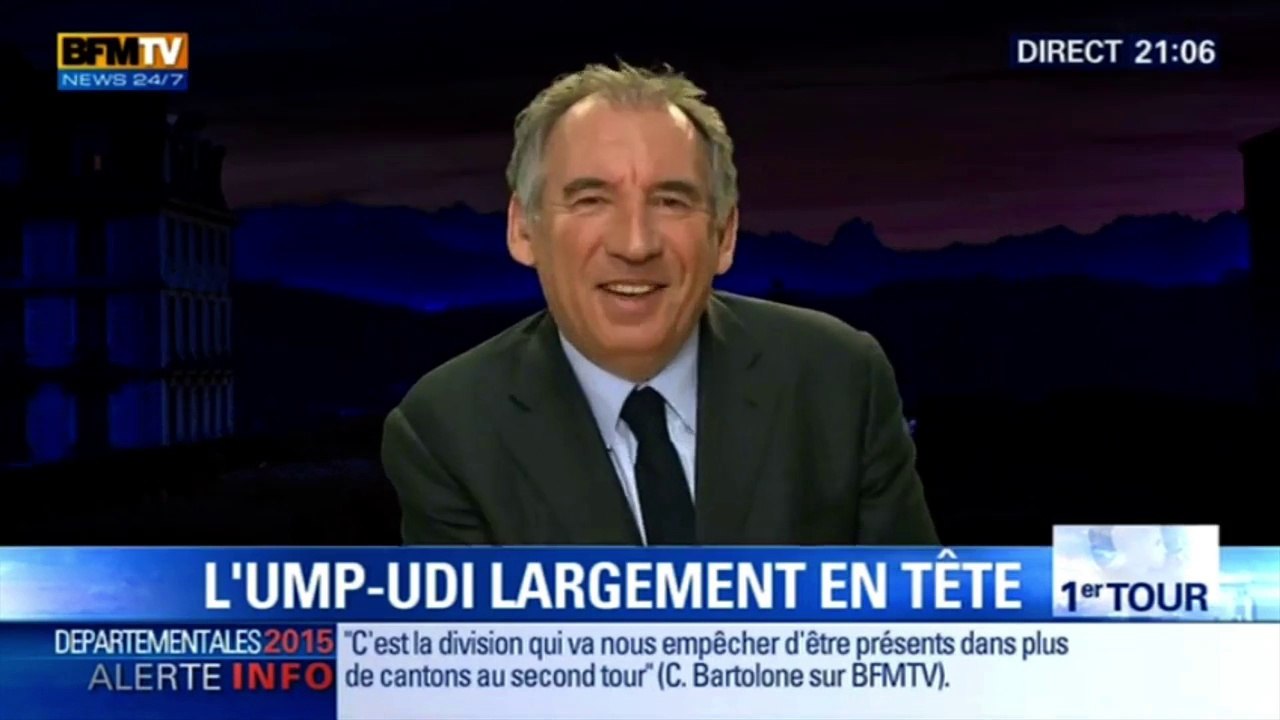 Départementales : "Je ne pense pas" que N. Sarkozy soit le seul vainqueur de cette élection, F. Bayrou