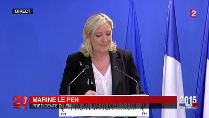 Départementales : Marine Le Pen appelle Manuel Valls à démissionner