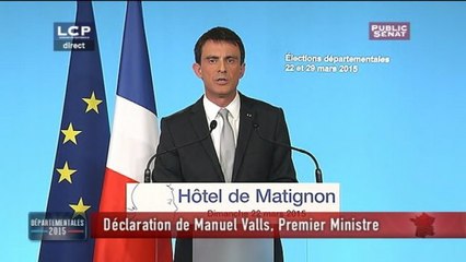 Départementales - Manuel Valls : "L’extrême droite n’est pas la première formation politique de France"
