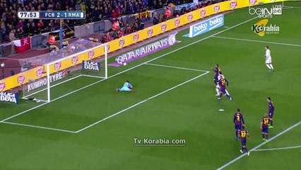 برافو ينقذ هدف من تسديدة بنزيمة