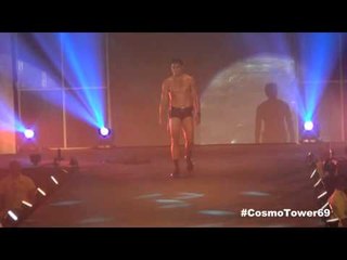 Police Officer Neil Perez bares all at the Cosmo Bachelor Bash 2014