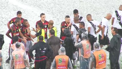 Águas de março! Temporal interrompe clássico entre Fla e Vasco