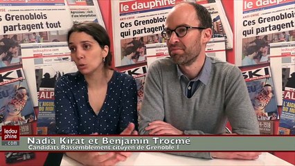 Nadia Kirat et Benjamin Trocmé (Rassemblement citoyen - Grenoble 1), en tête, pour leurs premières élections