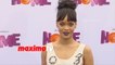 RIHANNA GORGEOUS IN PINK SATIN DRESS REVEALING HER TATTOOS HOME PREMIERE IN LA