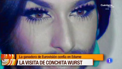 Conchita Wurst: Me encanta la canción de Edurne (19.03.2015, La mañana, RTVE)