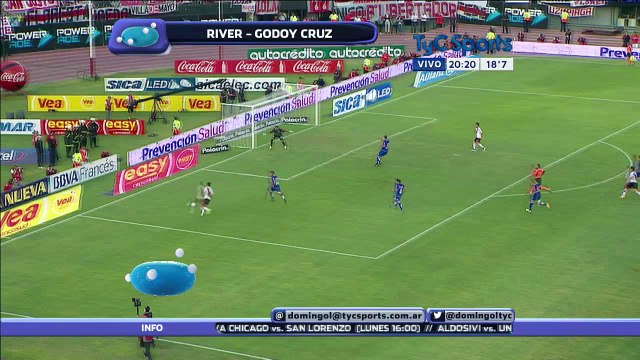 River 1 Godoy Cruz 0 - Primera Division 2015 - Fecha 6