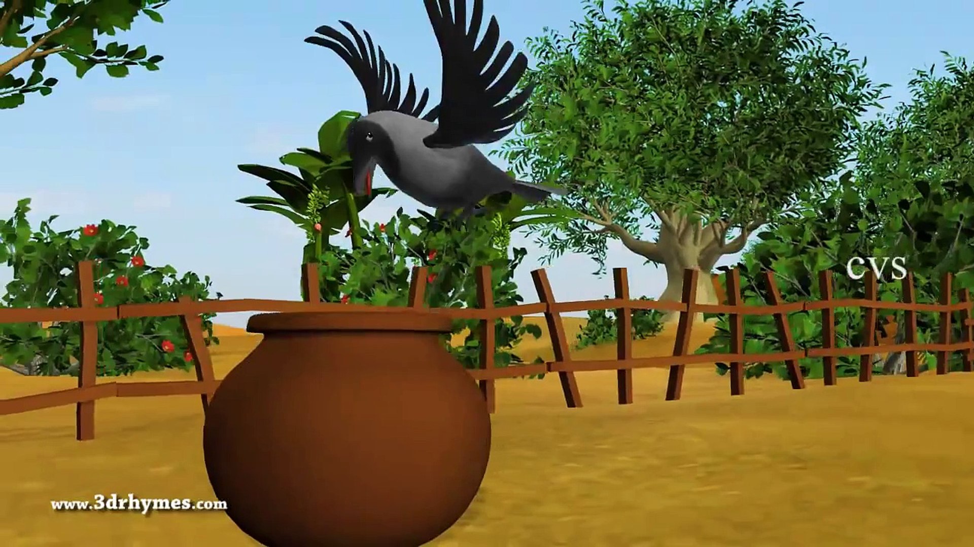 Ek Kauwa Pyaasa tha Poem - 3D Animation Hindi Nursery Rhymes for Children  with Lyrics - video Dailymotion