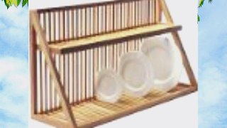 Wall Mounted Wooden Plate Rack - Large