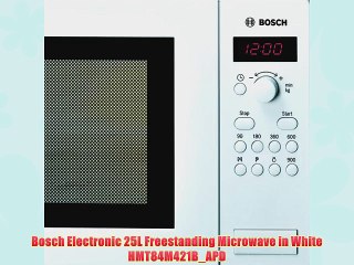 Bosch Electronic 25L Freestanding Microwave in White HMT84M421B_APD