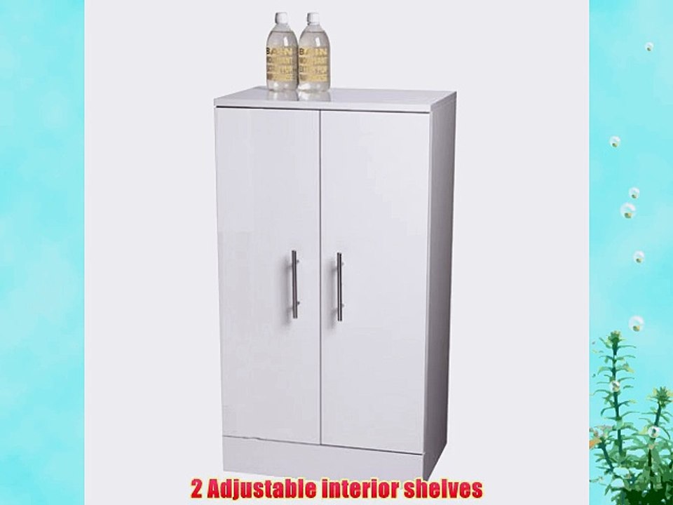 Vito Freestanding White Double Door Bathroom Cabinet By Showerdrape