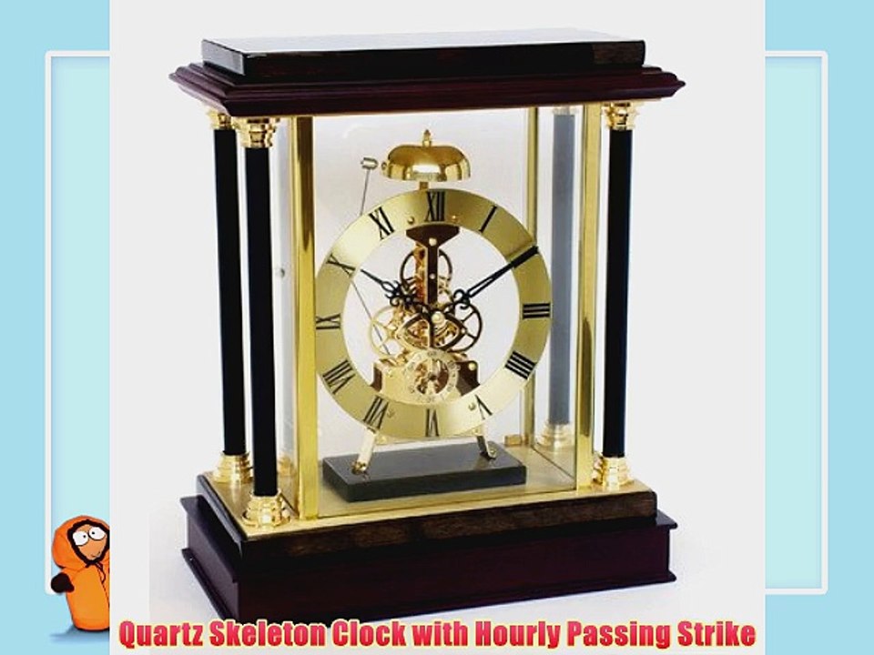 Quartz Skeleton Clock with Hourly Passing Strike