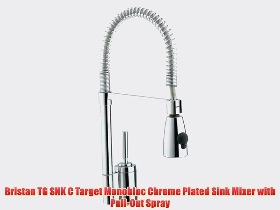 Bristan TG SNK C Target Monobloc Chrome Plated Sink Mixer with Pull-Out Spray