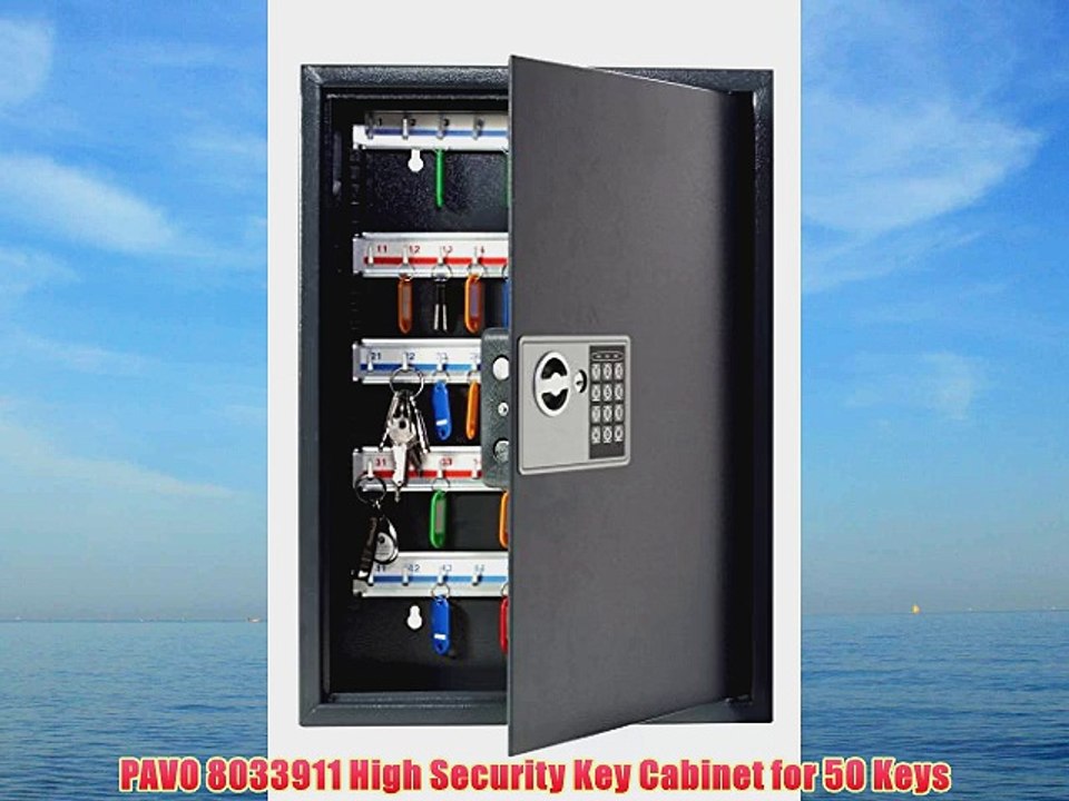 PAVO 8033911 High Security Key Cabinet for 50 Keys