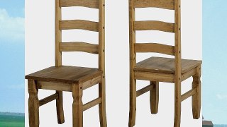 SET OF 4 X CORONA 3 BAR BACKREST DISTRESSED PINE DINING CHAIRS FROM CENTURION PINE