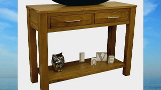 OAKLAND - CHUNKY OAK HALL TABLE / 2 DRAWER CONSOLE TELEPHONE SIDE LAMP UNIT