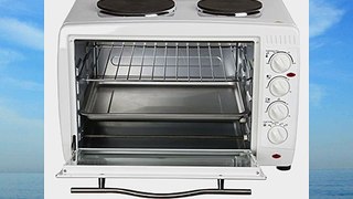 Igenix IG7145 45 Litre White Mini Oven and Grill with Double Hotplates