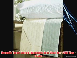 DreamFit Tencel Quilted (Adjustable Bed) Sheet Set - SPLIT King - Cream