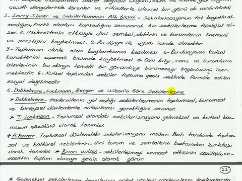 İLH2008 05.Ünite ErolBalcı - DİN SOSYOLOJİSİ Ders Özeti Din ve Devlet İlişkileri (Reloaded)