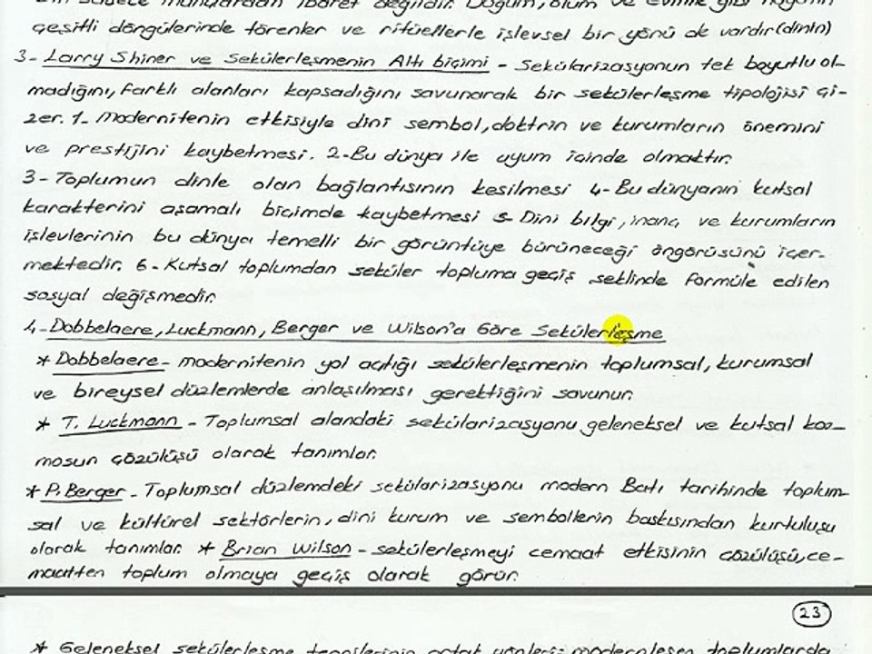 İLH2008 05.Ünite ErolBalcı - DİN SOSYOLOJİSİ Ders Özeti Din ve Devlet İlişkileri (Reloaded)